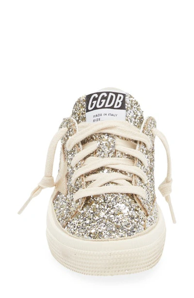 Shop Golden Goose Kids' May Glitter Low Top Sneaker In Gold/ Black/ Brown Python