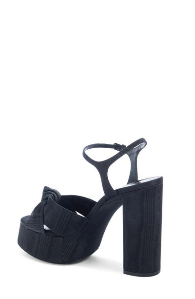 Shop Saint Laurent Bianca Knot Platform Sandal In Black