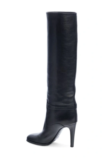 Shop Saint Laurent Diane Knee High Boot In Black