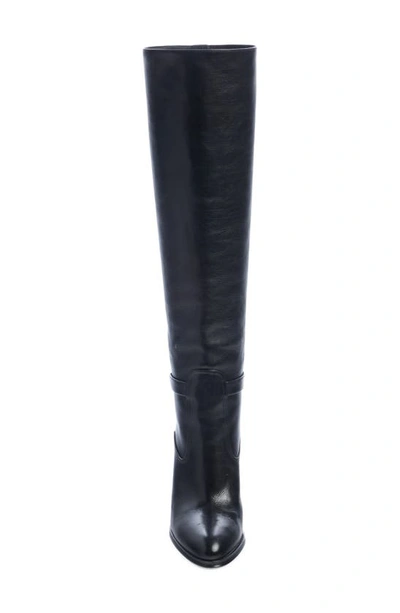 Shop Saint Laurent Diane Knee High Boot In Black