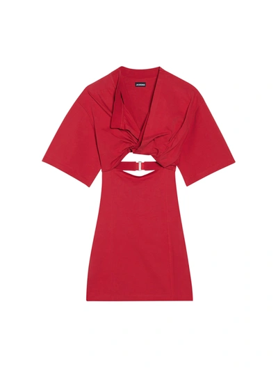 Shop Jacquemus La Robe T-shirt Bahia In Red