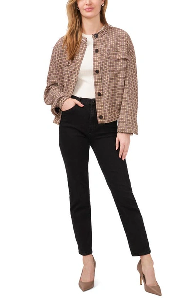 Shop Vince Camuto Oversize Check Jacket In Birch