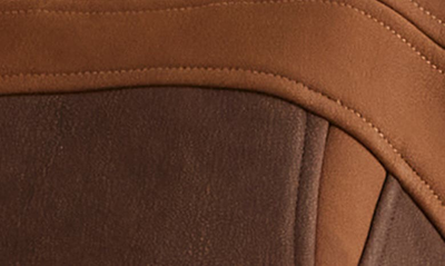 Lioness Nueve Colorblock Faux Leather Biker Jacket In Chocolate