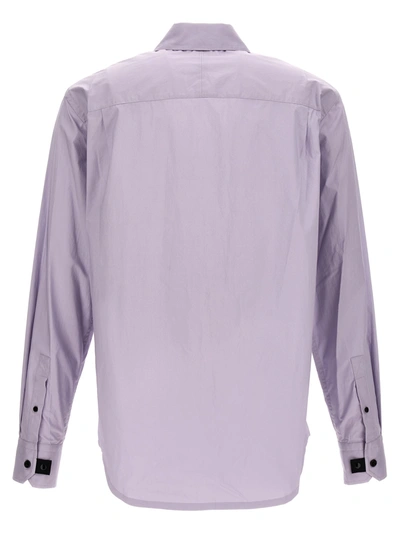 Shop Helmut Lang Embroidered Logo Shirt Shirt, Blouse Purple