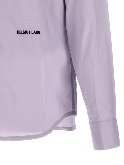 Shop Helmut Lang Embroidered Logo Shirt Shirt, Blouse Purple