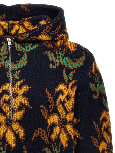 Shop Etro Jacquard Hooded Sweater Sweater, Cardigans Multicolor