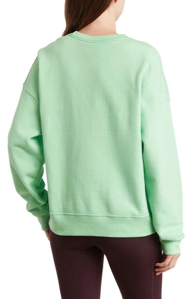 Shop Champion Powerblend Relaxed Crewneck Sweatshirt In Happy Spring Green