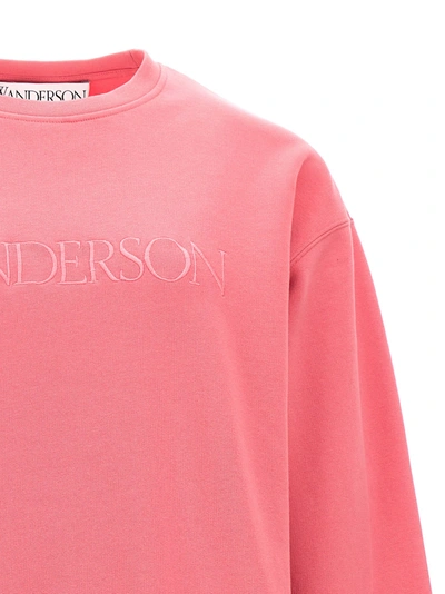 Shop Jw Anderson Logo Embroidery Sweatshirt Pink