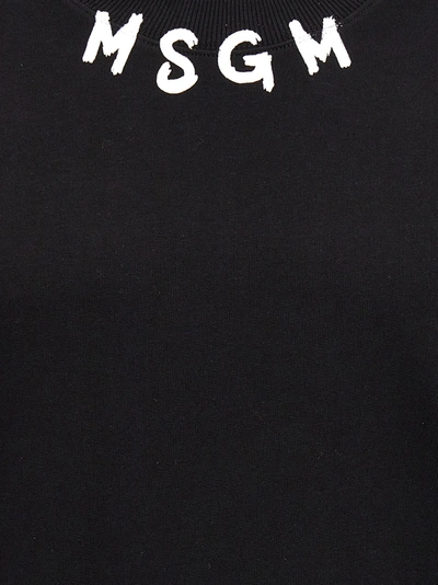 Shop Msgm Logo Print Sweatshirt Black