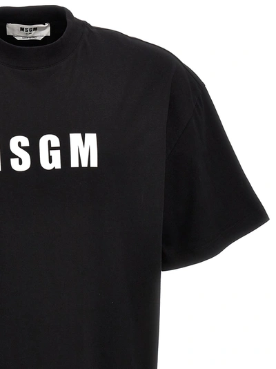 Shop Msgm Logo Print T-shirt Black