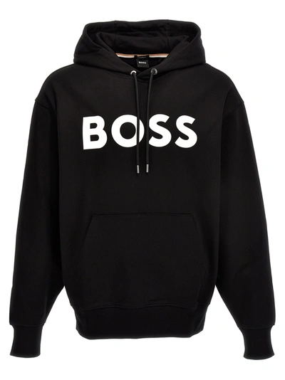 Shop Hugo Boss Napa Sweatshirt Black