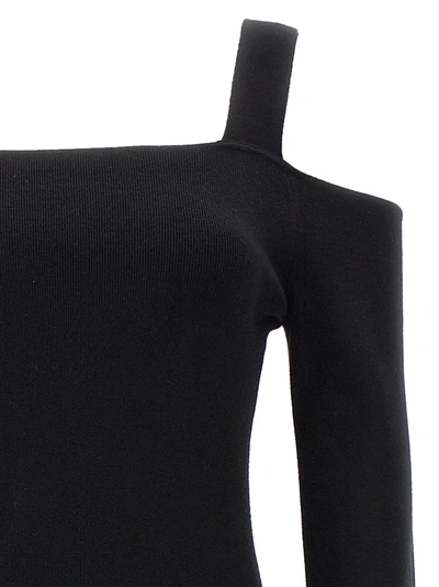 Shop Twinset Off-shoulder Knit Dress Dresses Black