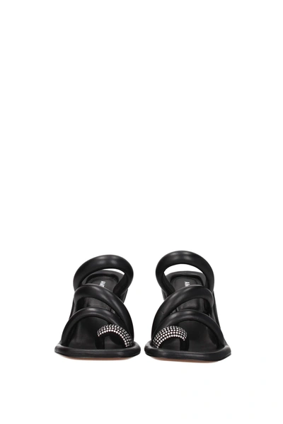 Shop Ambush Sandals Leather Black