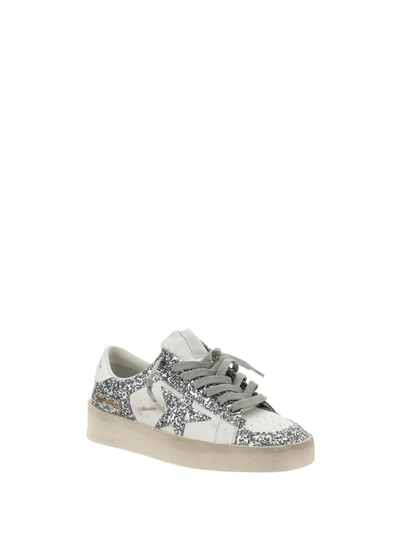 Shop Golden Goose Leather Sneakers With All-over Sequins