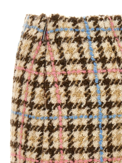 Shop Msgm Tweed Skirt Skirts Multicolor