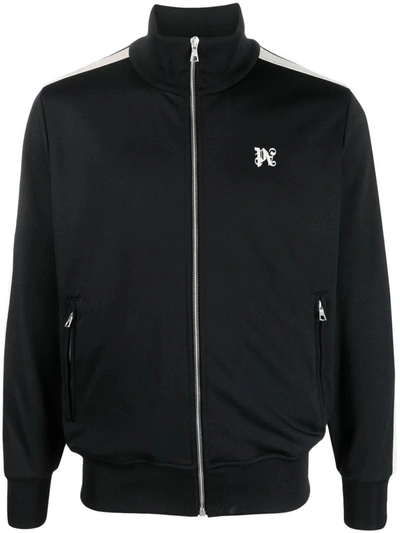 Shop Palm Angels Fitted Jacket With Zip In Black
