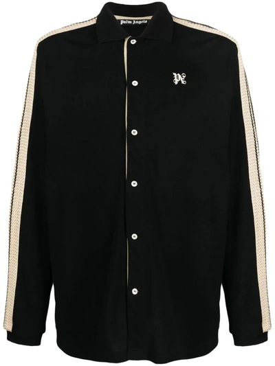 Shop Palm Angels Pa Shirt With Monogram In Black
