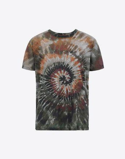 Shop Valentino Tie&dye Print T-shirt In Military Green