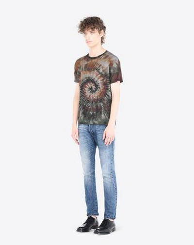 Shop Valentino Tie&dye Print T-shirt In Military Green