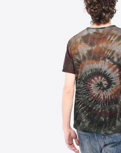 Shop Valentino Tie&dye Print T-shirt In Military Green