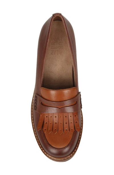 Shop Naturalizer Darcy Fringe Leather Loafer In Brown Multi Leather