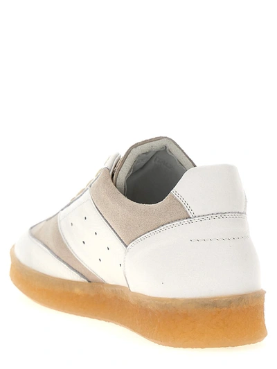 Shop Mm6 Maison Margiela Suede Leather Sneakers In White