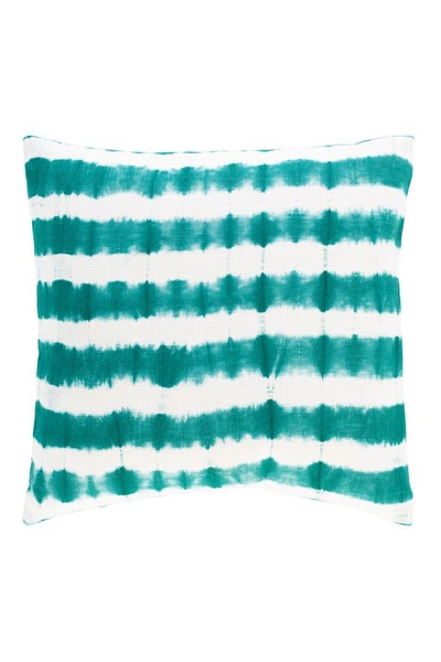 Shop Surya Suji Pillow Cover In Teal/ White
