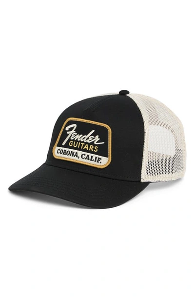 Shop American Needle Valin Fender Trucker Snapback Hat In White - Black