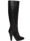 SONIA RYKIEL 100MM BRUSHED LEATHER BOOTS, BLACK