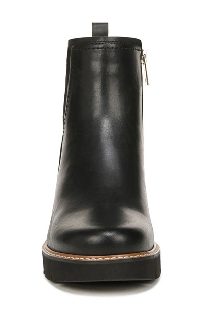Naturalizer Darry Water Repellent Platform Bootie In Black Leather