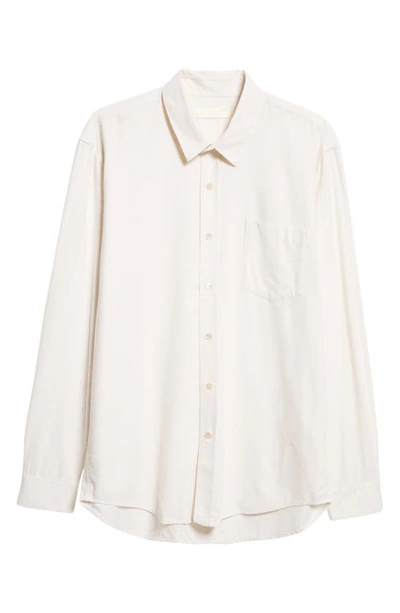 Our Legacy Off-white Coco Shirt With Point Collar And Mother Of Pearl Buttons In White Silk