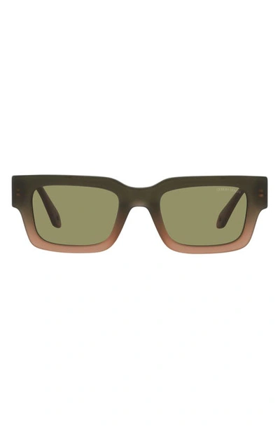 Shop Armani Exchange 52mm Rectangular Sunglasses In Green