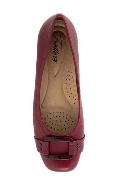 Shop Trotters Sizzle Signature Flat In Sangria