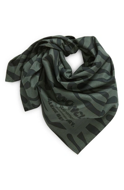 Shop Moncler Genius X Salehe Bembury Cotton Scarf In Green