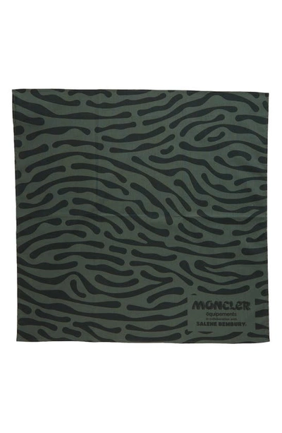 Shop Moncler Genius X Salehe Bembury Cotton Scarf In Green