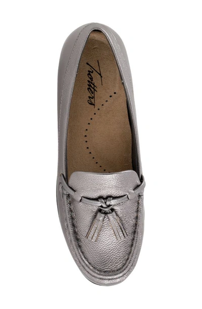 Shop Trotters Dawson Tassel Loafer In Pewter