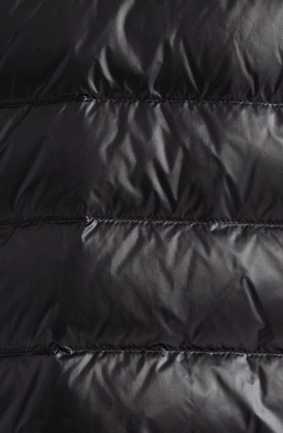 Moncler Womens Black Funnel-neck Brand-patch Regular-fit Shell-down Jacket In Black