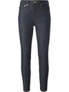 Apc Indigo Cropped Skinny Jeans