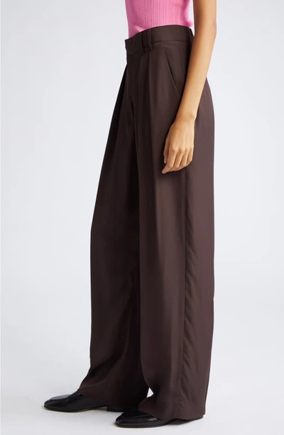 Shop Maria Mcmanus Double Pleat Trousers In Chocolate