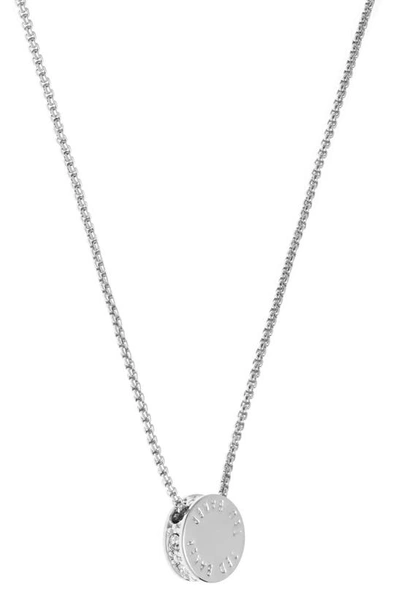 Shop Ted Baker Sebille Sparkle Dot Pendant Necklace In Silver Tone Clear Crystal