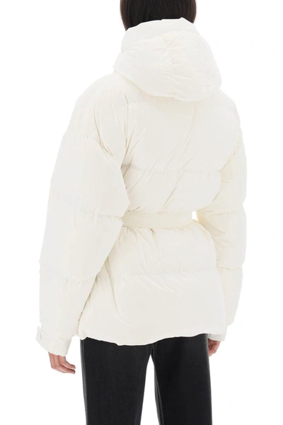 Shop Ienki Ienki 'michlin' Belted Down Jacket In White