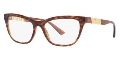 Shop Versace Women's Ve3318-5354-54 Fashion 54mm Havana Print Monogram Opticals In Multi