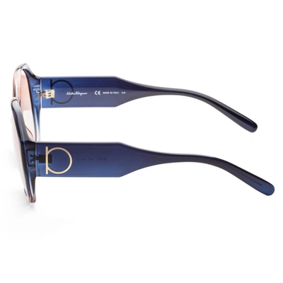 Shop Ferragamo Women's Sf943s-6018083 Fashion 60mm Grey Rose Gradient Sunglasses In Multi