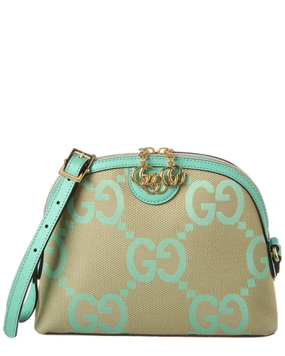 Gucci Ophidia Jumbo Gg Small Shoulder Bag In Green
