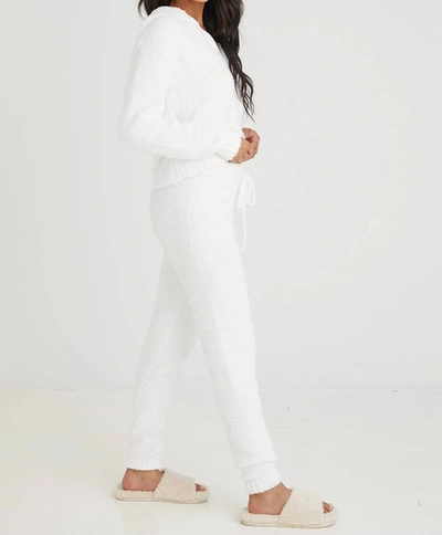Bella Dahl Sweater Jogger Pants In Winter White In White
