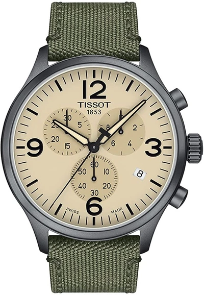 Shop Tissot Men's T1166173726700 Chrono Xl 45mm Quartz Watch In Green