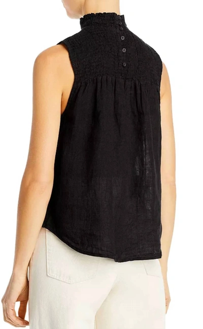 Shop Bella Dahl Sleeveless Smocked Top In Black
