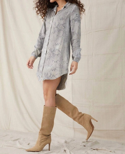 Bella Dahl Hipster Dress In Hand Painted Snake Print In Multi