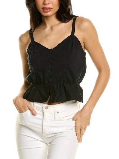 Shop Nation Ltd Gabrielle Peplum Cami Top In Jet Black