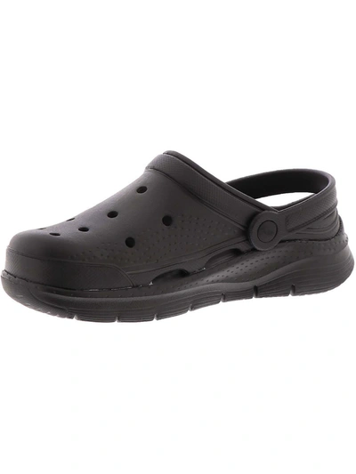 Shop Skechers Arch Fit-it's A Fit Womens Comfort Insole Slip On Clogs In Black
